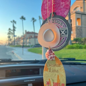 Coastal Cowgirl Rear View Mirror Car Accessory | Summer Car Accessory Car Charm | Coastal Cowgirl Charm
