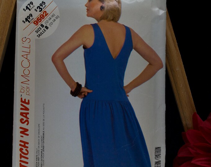 Vintage Sewing Pattern Stitch N Save by Mccall's 9592, PRECUT Size 12 ...