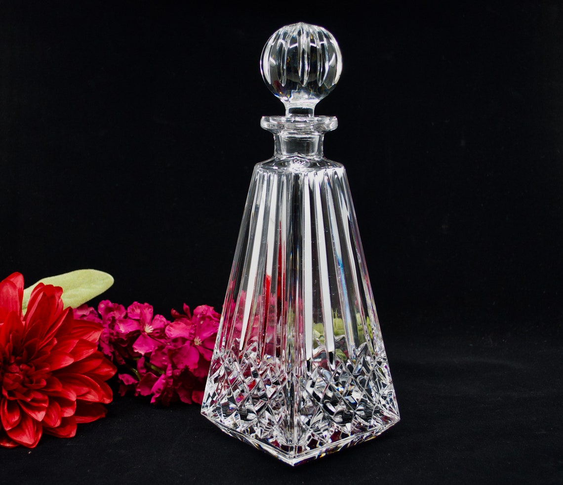 Vintage Waterford Crystal Decanter Unique Shape pyramid Etsy