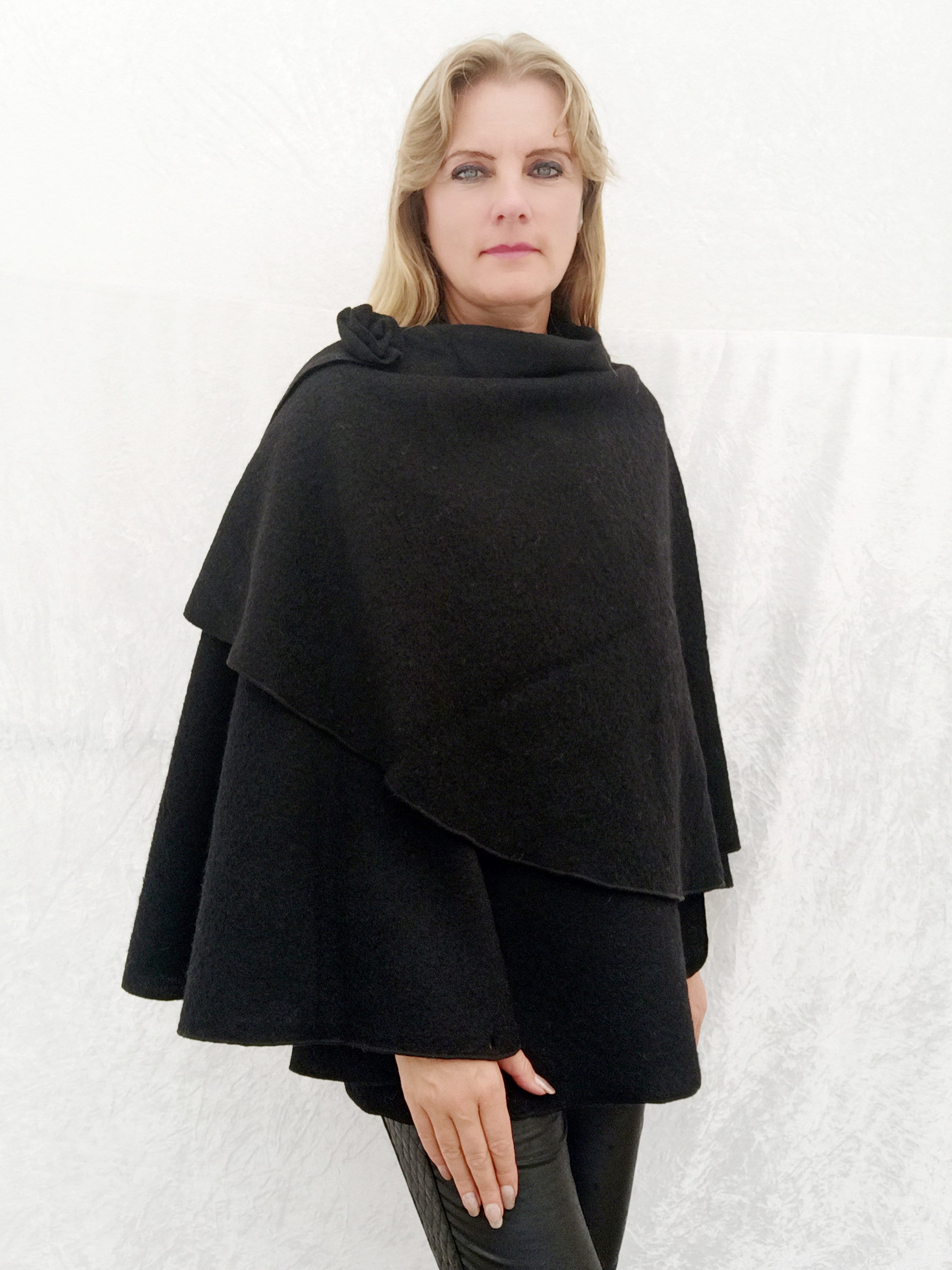 Ameri　REVERSIBLE COLOR PONCHO COAT Ameri Vintage Reversible Boa Poncho Coat Women's #EC CZB | eBay