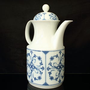 Kaiser Coffee Pot Indigo Echt Kobalt Blue and White Decorations, Germany