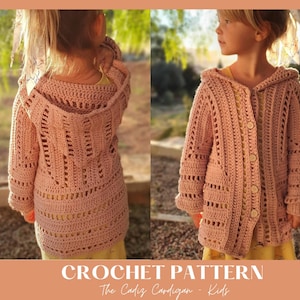 Kids Cadiz Cardigan Crochet Pattern PDF