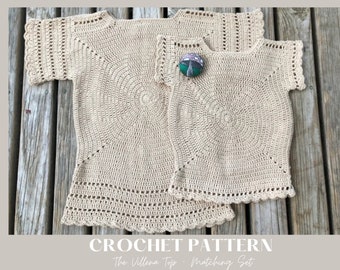 Matching Set Crochet Top Pattern, Crochet Top Pattern For Spring, Crochet Spring Top, The Villena Top, Crochet Pattern PDF, Easy Crochet Top