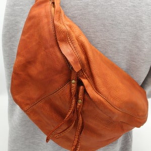 Leather Fanny Pack for Womens Waist Bag Leather Pouch bag Soft Crossbody Bag