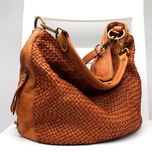 Woven Leather Bag Soft Handbag Women Bag