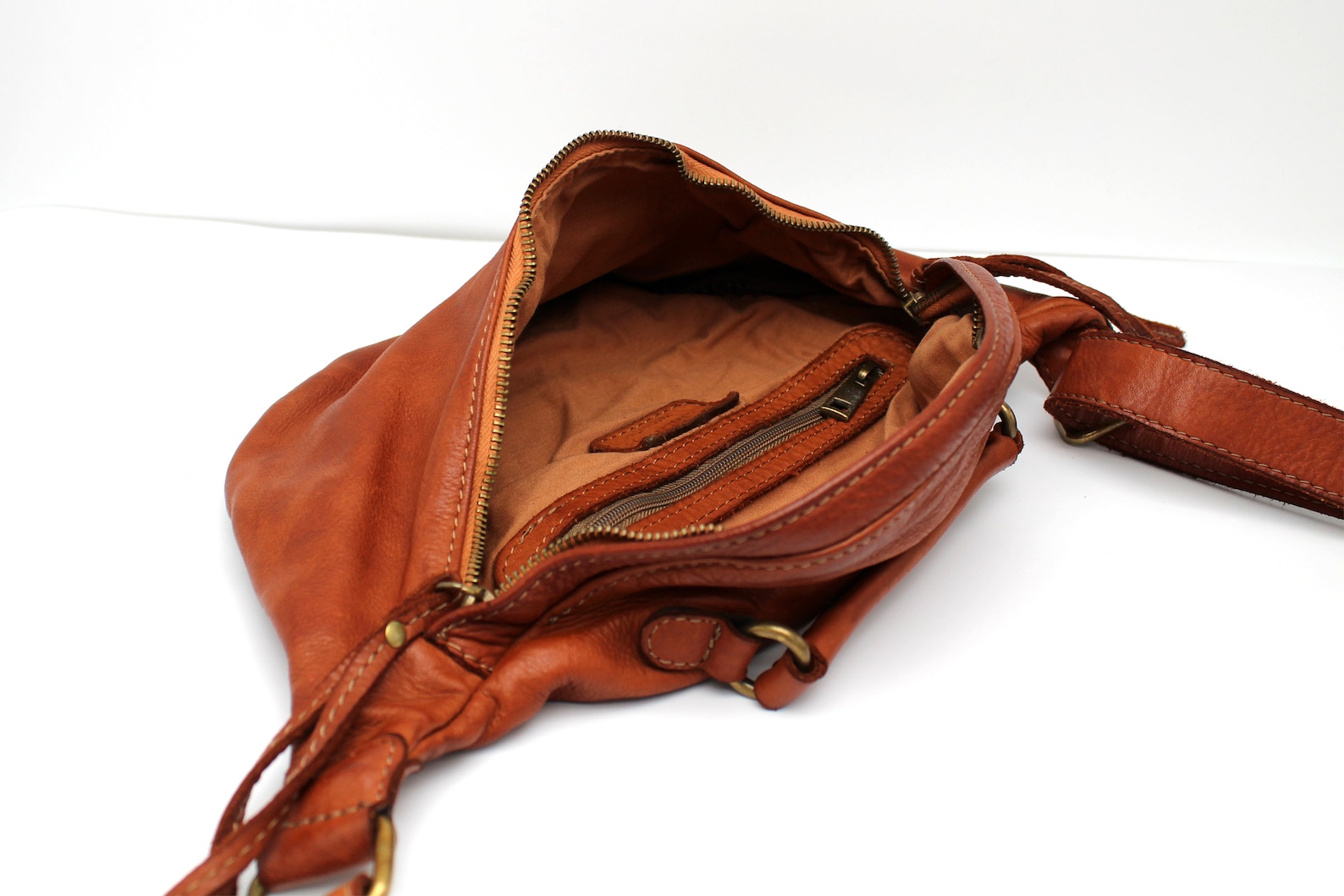 Sling Bag Leather Pouch Bag Fanny Pack in Soft Leather Waist Etsy
