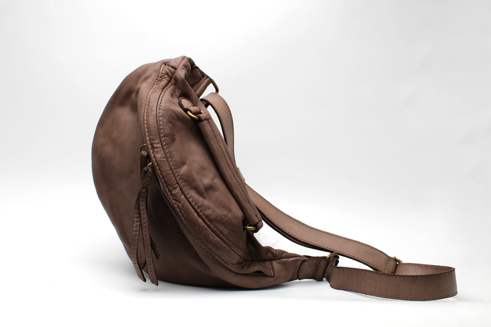 Sling Bag Leather Pouch Bag Fanny Pack in Soft Leather Waist Etsy