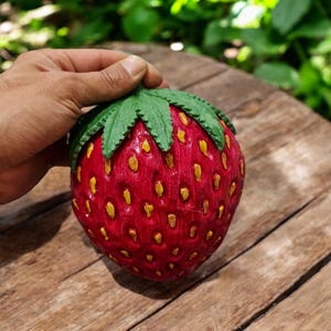 Strawberry Hanging Decor for Cafe Display,  Giant Artificial Strawberry for Garden Decoration