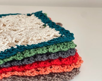 Crocheted Pot Holder / Hot Pad / Trivets / Hanging Pot Holders /100% Cotton /match Any Colour