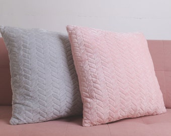 Flannel Cushion Covers (50cm, Set of 2): Soft Decorative Pillow Cases