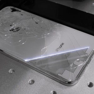 iPhone X Laser Back Glass template