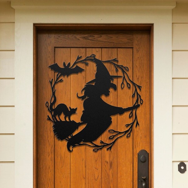 Witch Wreath for Front Door - Etsy