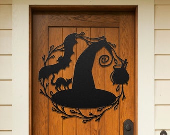 The Witch Is In Halloween Decor Wood painted decorative sign walls or wreaths The Witch Is In Halloween Decor Wood painted decorative sign walls or wreaths