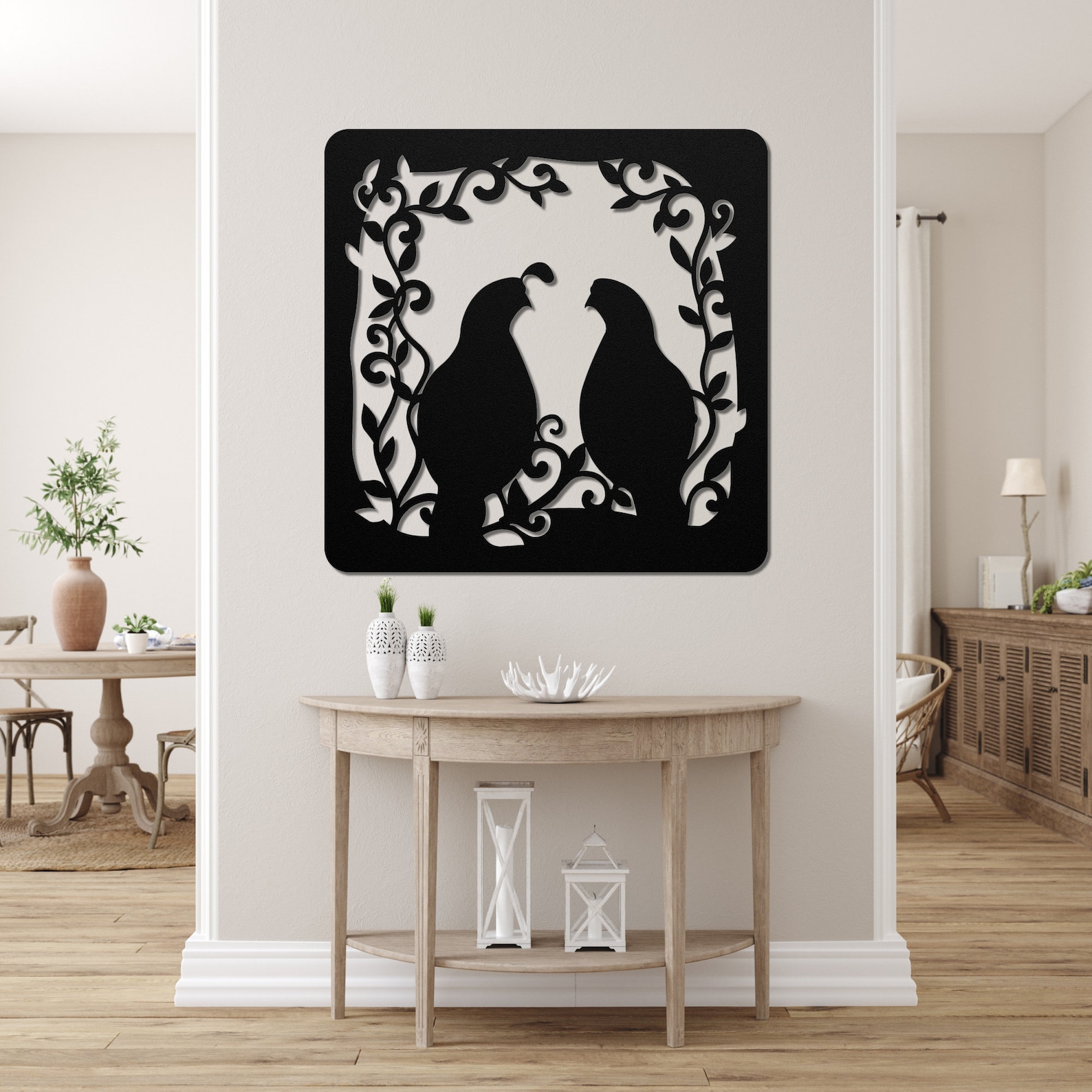 Quail Art Metal Quail Family California Quail Quail Wall Etsy