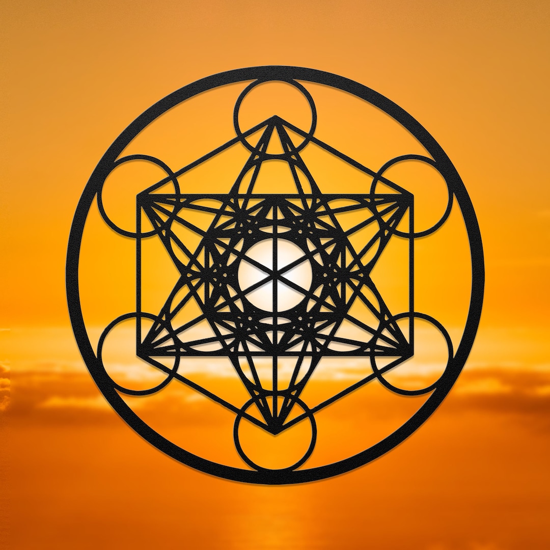 Metatron Cube Metal Wall Art, Sacred Geometry Metal Wall Art, Metatrons ...
