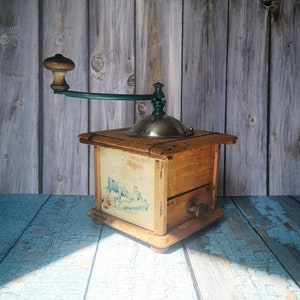 Antique French Peugeot Freres coffee grinder early 20th century, vintage coffee grinder, stunning home decor, collectible item, antique gift