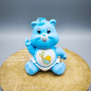 Vintage Care Bear figurine, collectible blue bear, 80s vintage toy Kenner, Bisounours figurine 80s, excellent condition, collectors gift