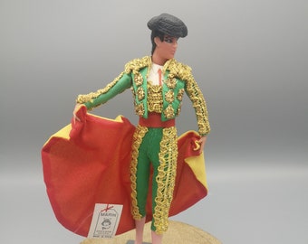 Matador vintage Marin Chiclana (Chiclanero), bellissimo matador spagnolo, bambola torero, bambola da collezione di flamenco spagnolo, regalo da collezione