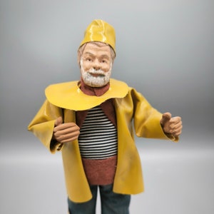 Vintage Santon de Provence figurine, sailor or fisherman signed by famous artist Claude Carbonel, collectible figurine, rare French gift