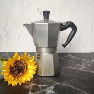 Vintage coffee maker Bialetti, Italian metal coffee maker, home decor 1970-80s, gift for coffee lover, collector