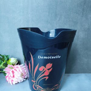 Vintage champagne bucket Demoiselle, Art Nouveau style bucket, large French champagne bucket, stylish bar decor, collecting