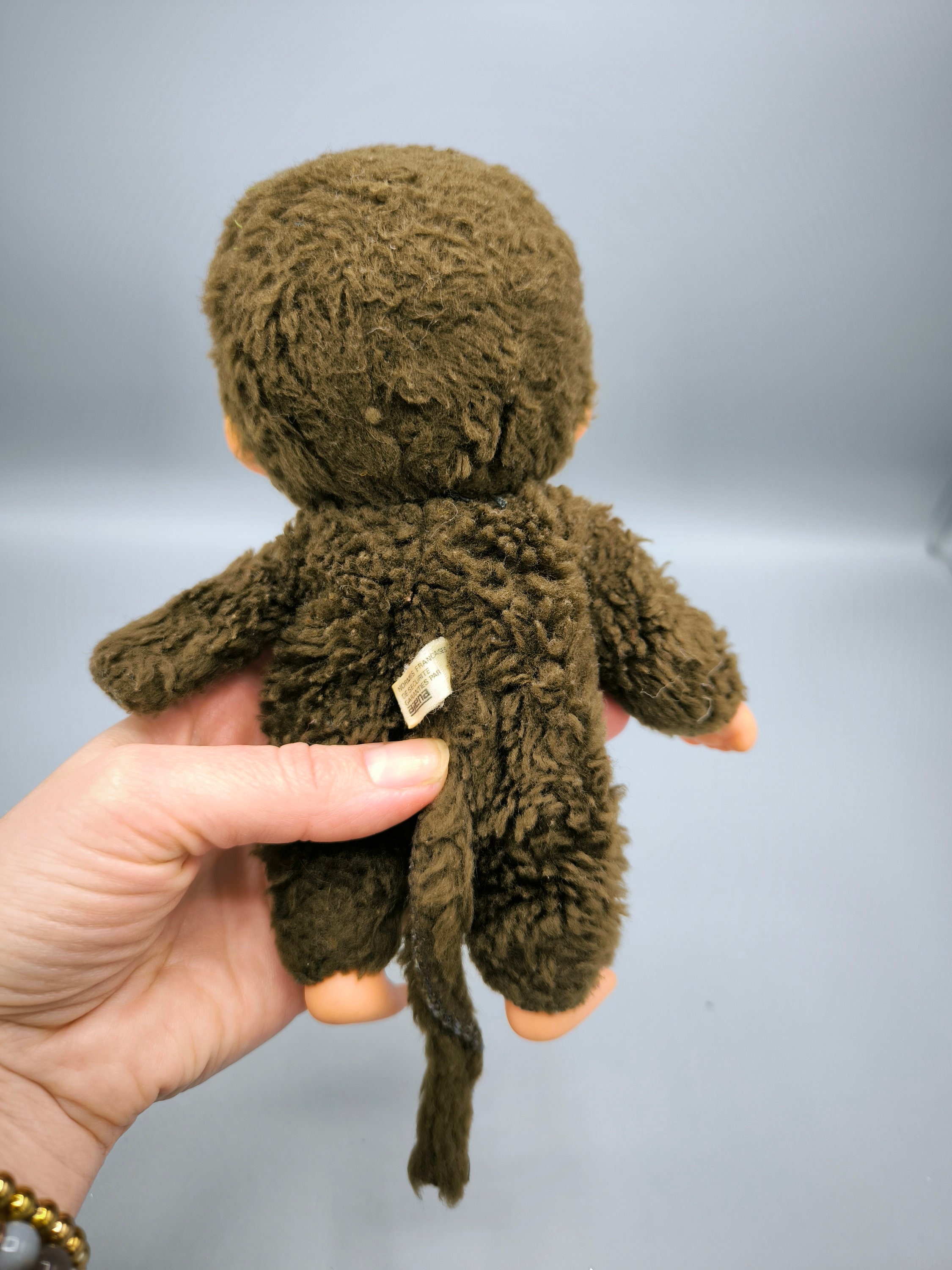 OCHAMe KiKi☺︎︎ Vintage Kiki Monchhichi Sekiguchi by Ajena 70-80s, Blue Eyes, Made