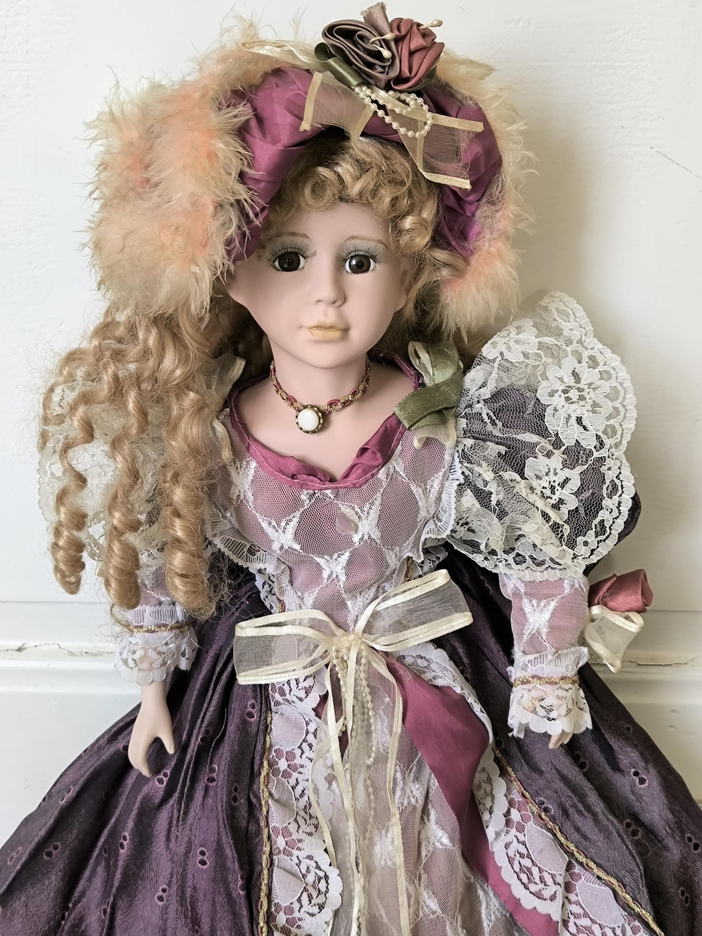 アンティーク　英国貴族ドール　陶器　ヴィクトリアン　レア❤️ Victorian porcelain doll - Etsy 日本
