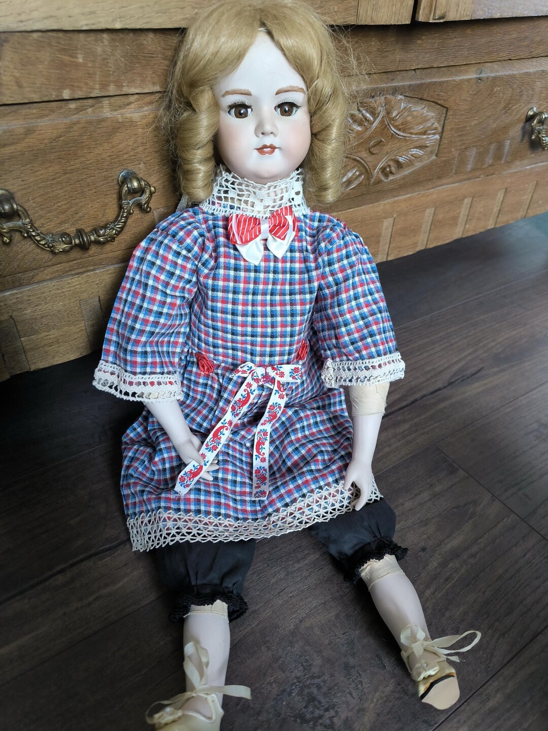 Robe Ancienne Pour Poupée Ancienne – Vintage Doll Dress