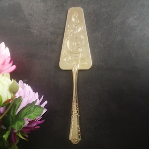 Antique French monogrammed cake spatula, Art Nouveau style, collectible spatula, kitchen utensils, cake cutlery, excellent condition