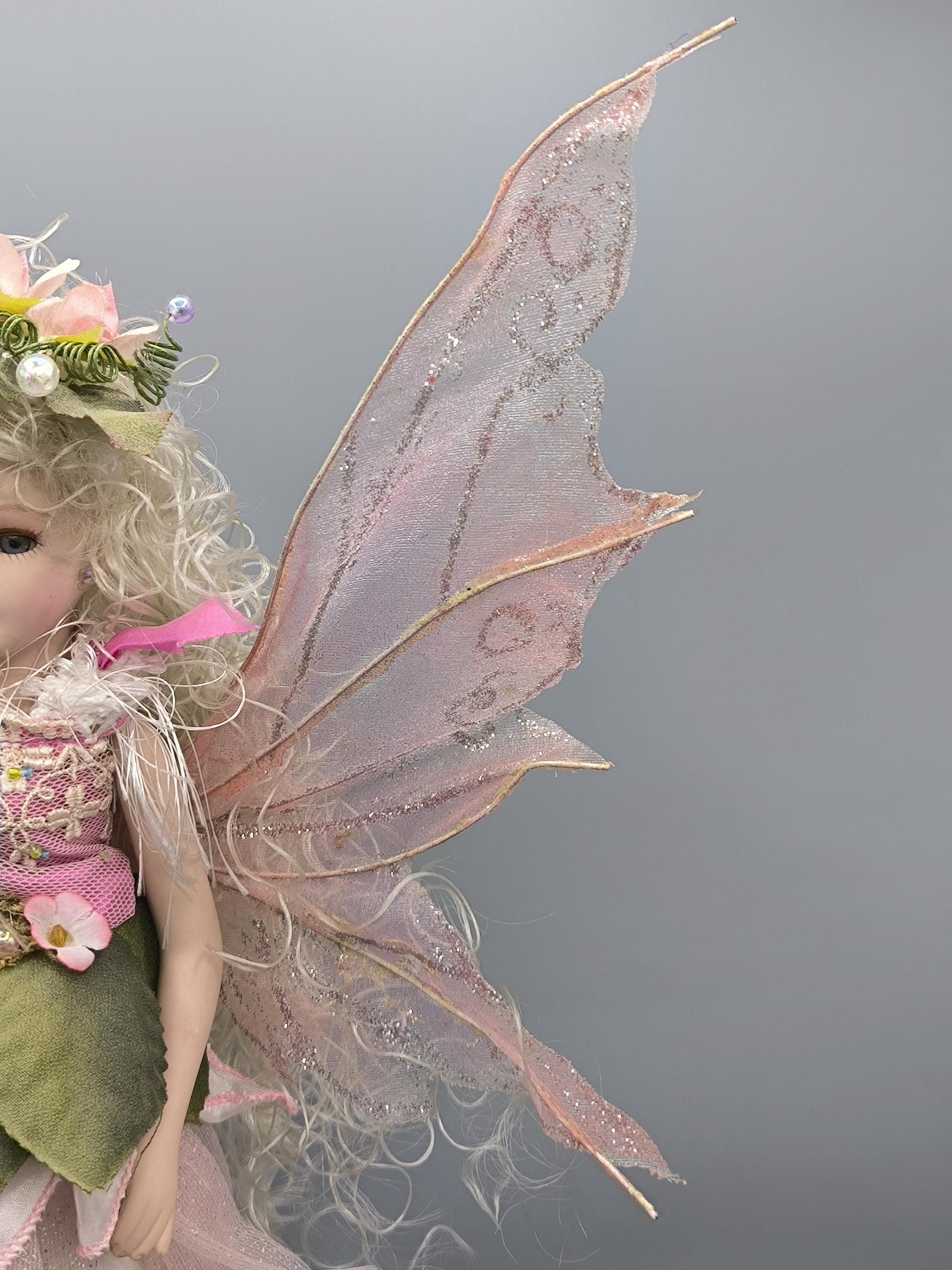 RESERVED for S/vintage Porcelain Elf Doll, Forest Fairy Doll