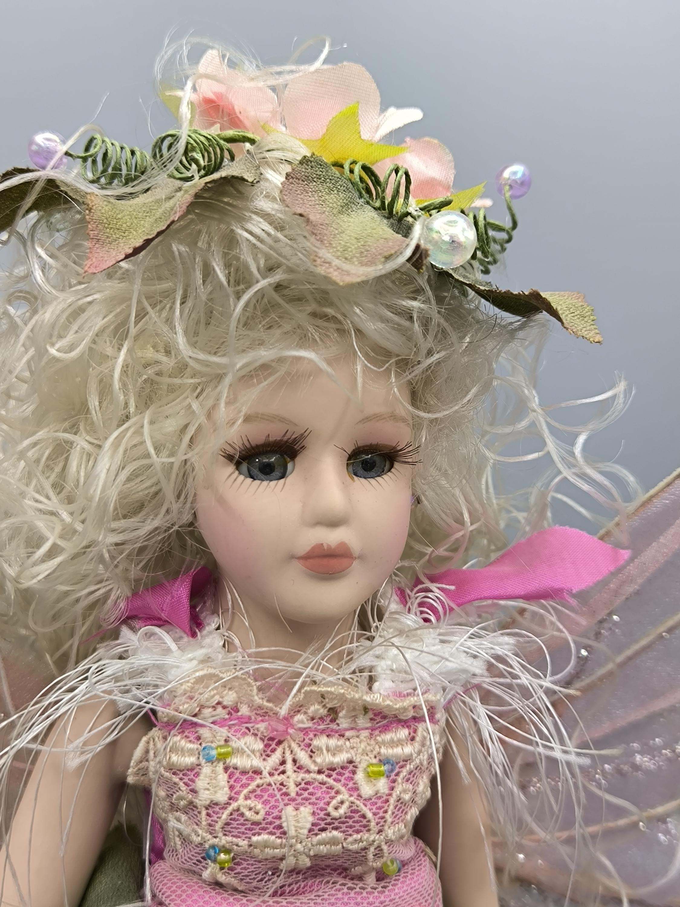 RESERVED for S/vintage Porcelain Elf Doll, Forest Fairy Doll
