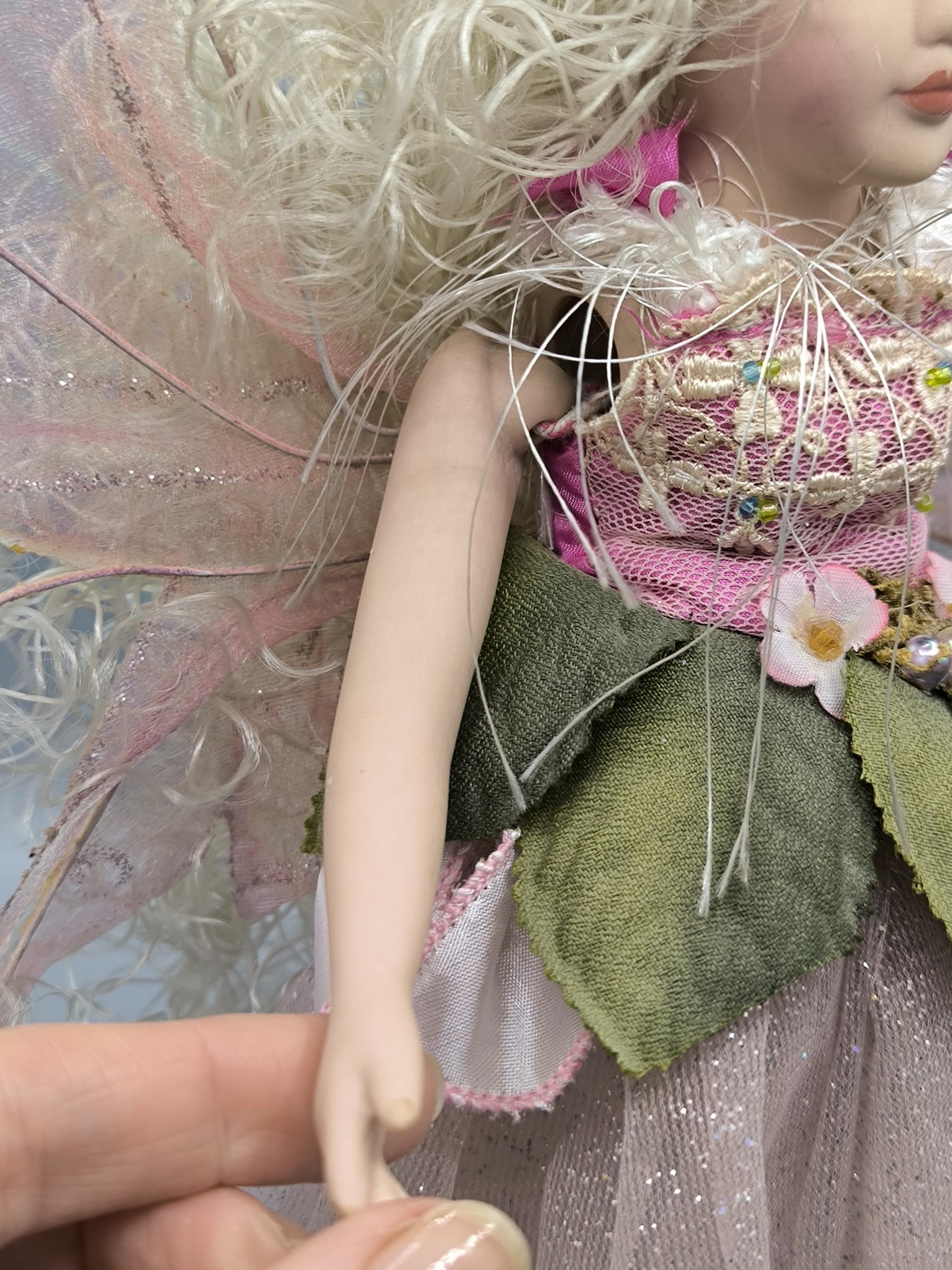 RESERVED for S/vintage Porcelain Elf Doll, Forest Fairy Doll