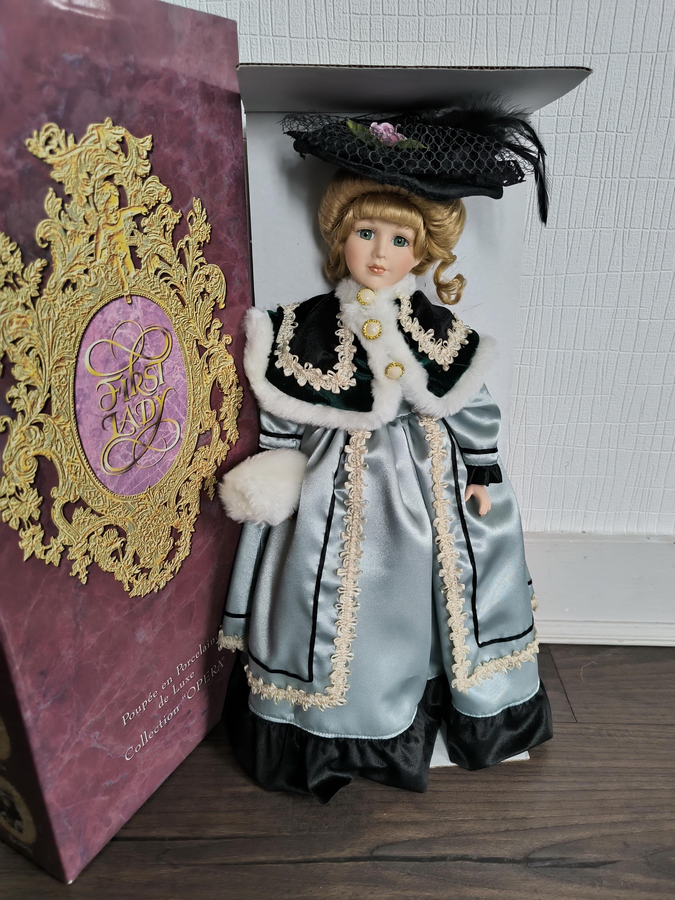 Vintage Porcelain Eugenie Doll From Opera Collection, Luxury Doll