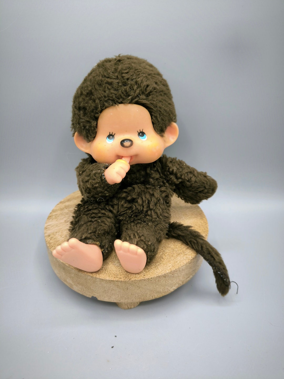ぬいぐるみ VINTAGE MONCHICHI BLUE EYES Rare Blue Eyes 80s Monchhichi Sekiguchi Blinking Eyes Rasta