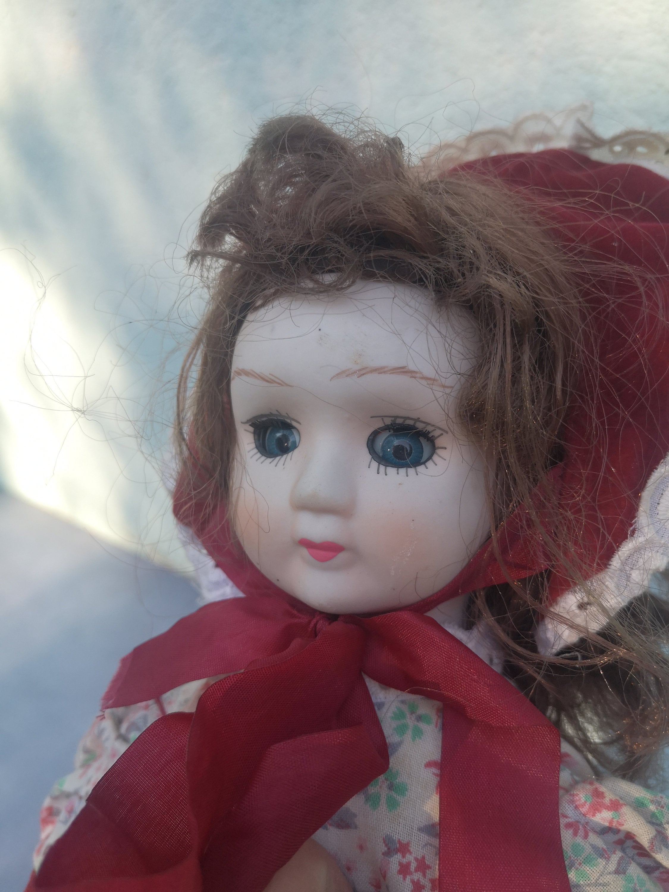 Vintage Doll With Porcelain Head Arms and Legs Rag Body Etsy