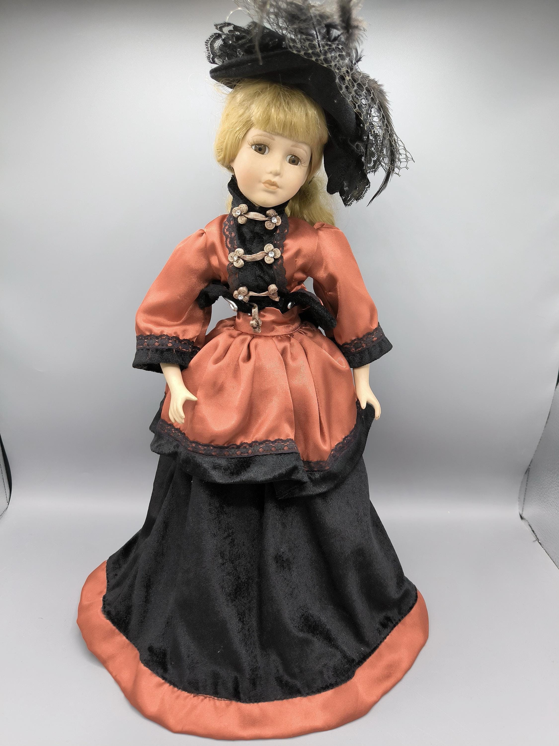 Vintage Victorian Doll, Porcelain Doll 