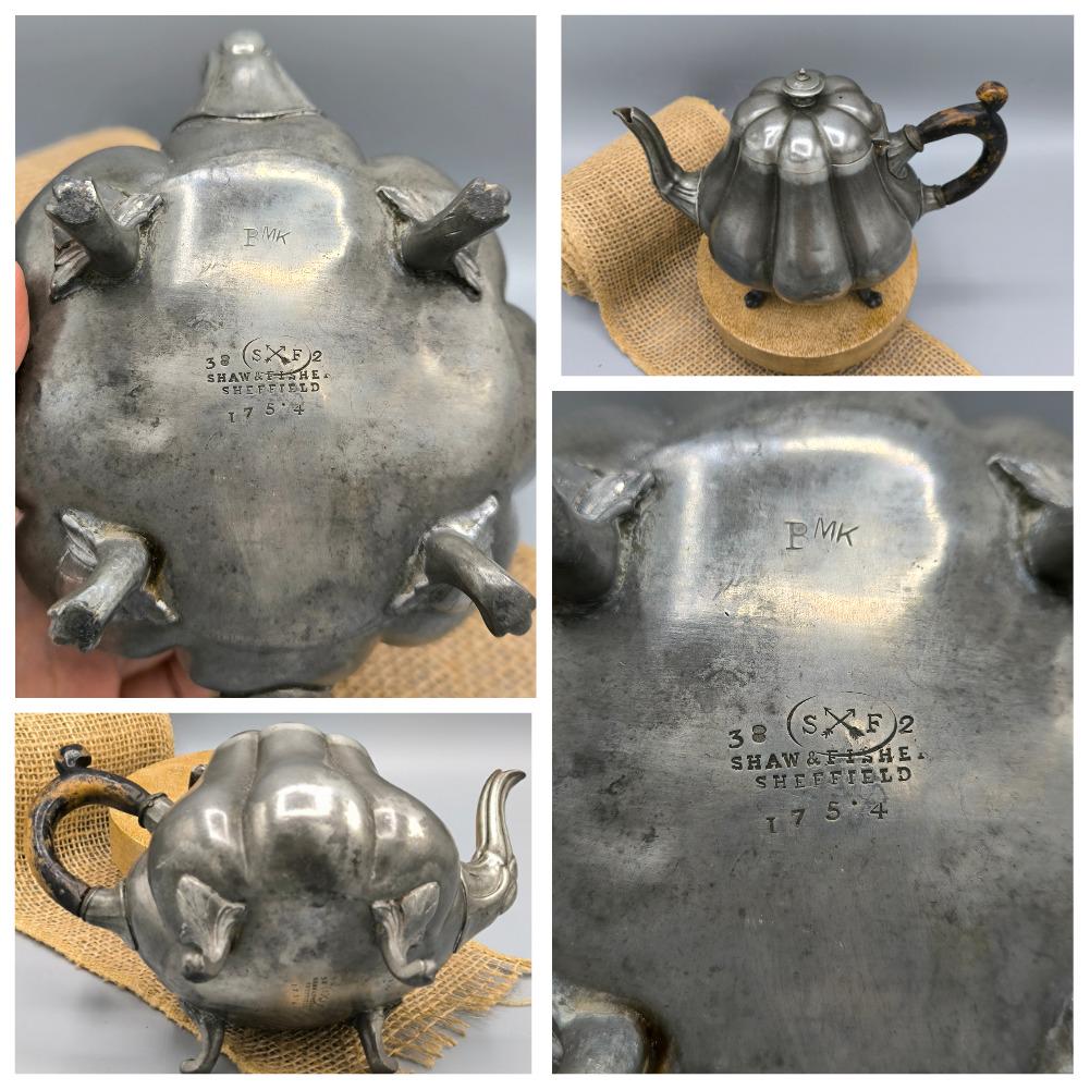 Antique Teapot 19th Century Shaw & Fisher Sheffield, Collectible