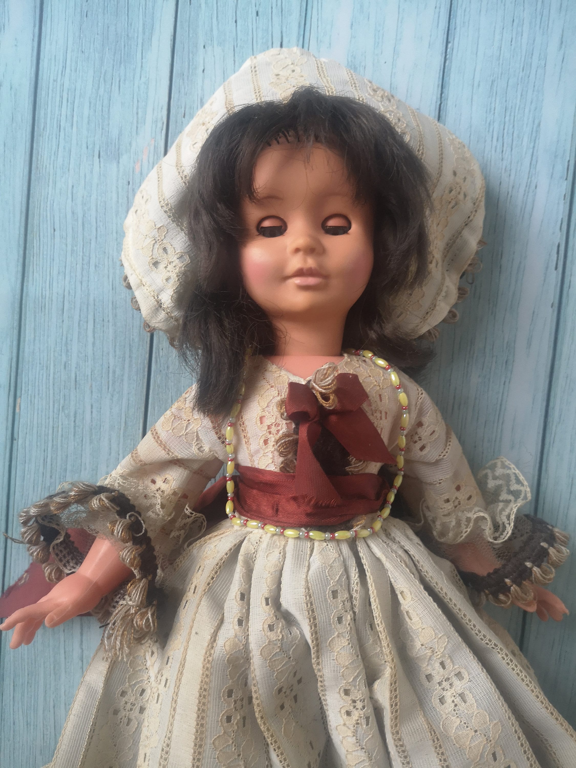 Vintage Doll With Stunning Blue Eyes, Doll From 1960-1970s in