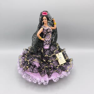 Vintage Marin Chiclana 80s, Beautiful Flamenco Dancer With Label