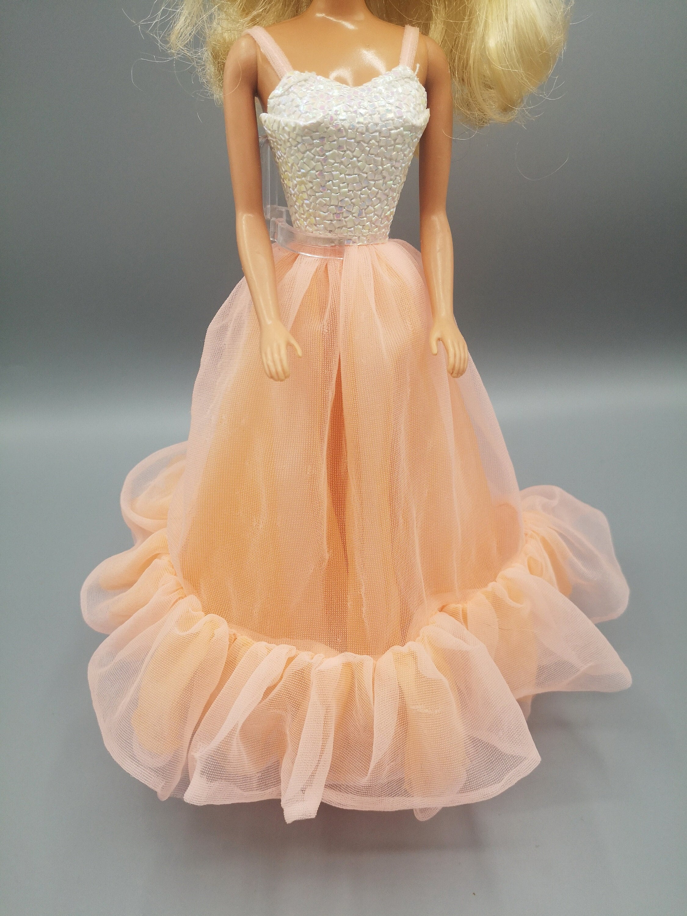 Vintage Peach N Cream Barbie Dress 1984, Rare Barbie Outfit, Barbie Dress  80s, Collectors Gift