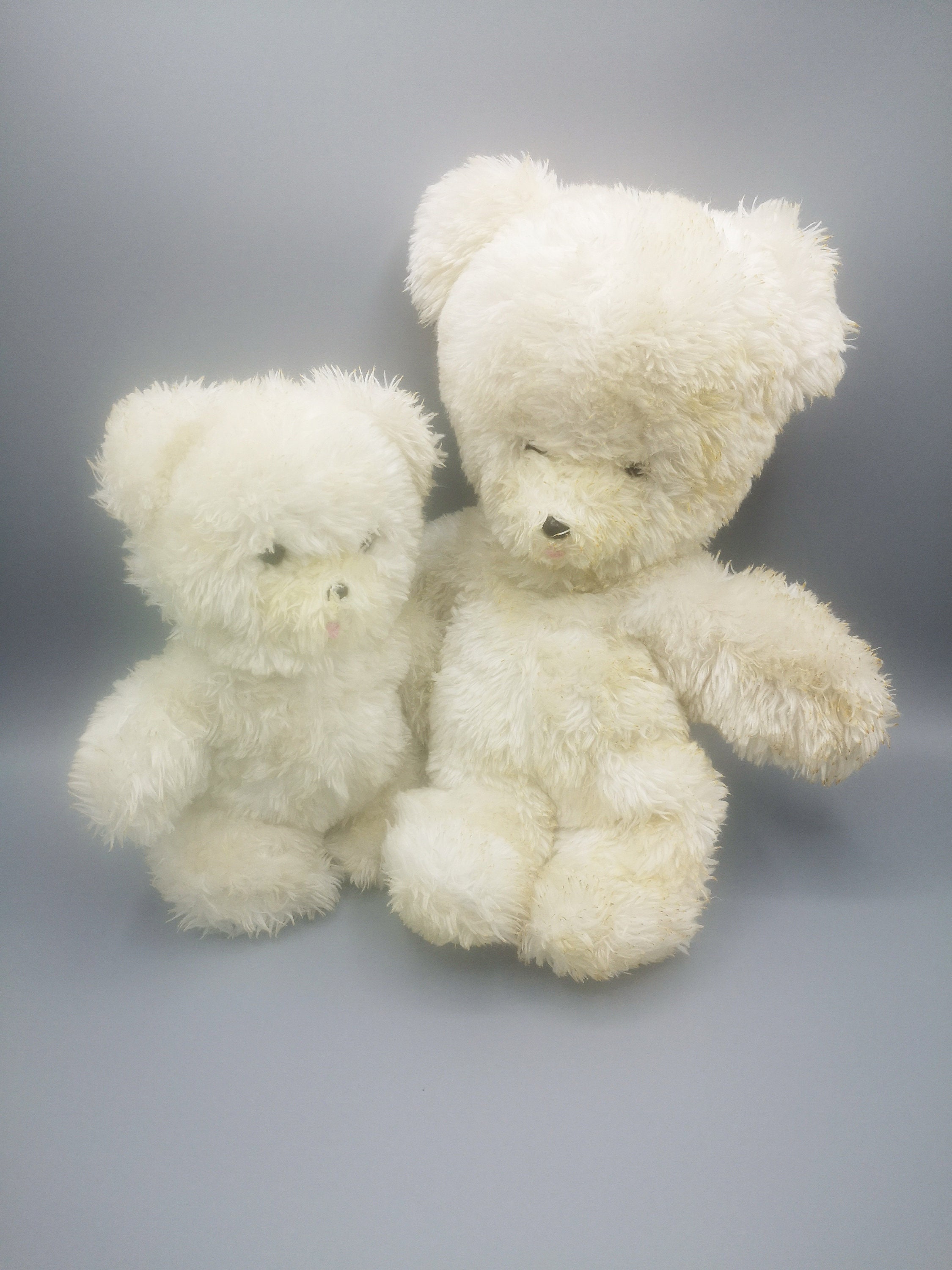 Ours Vintage Bear Factory – Blanc Pur, Membres Articulés – Rare