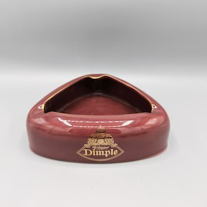 Cinzeiro vintage Dimple, coleção de cinzeiros de cerâmica, cinzeiro de marca de uísque do Reino Unido, cinzeiro publicitário/promocional, presente para fumantes ou colecionadores