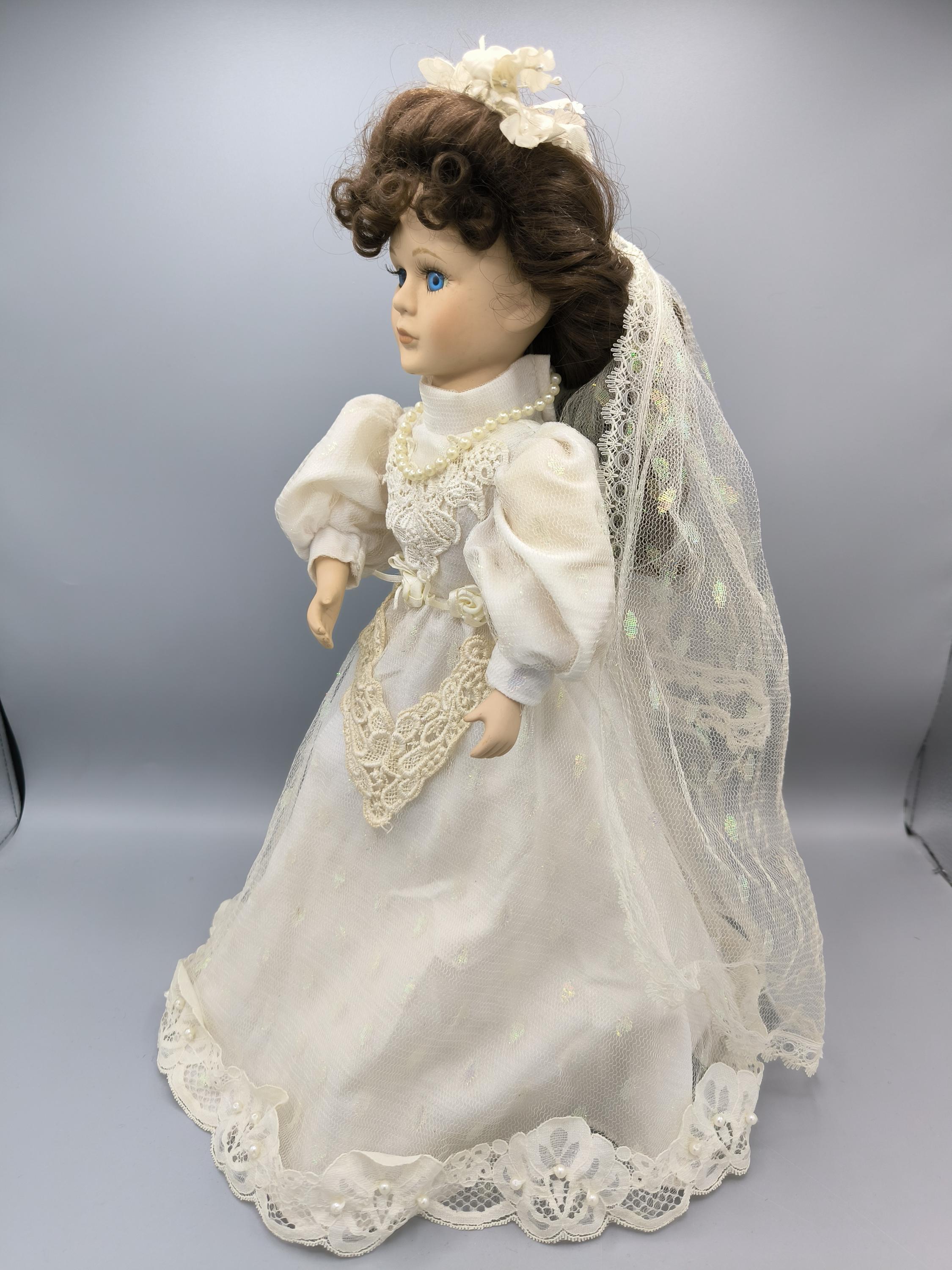 doll in wedding dress cute Amazon.com: 18 Inch Doll Wedding Dress Fashion Set, Bride Doll Wedding Gown  with Veil for American 18 Inch Girl Doll Clothes Ball Party : Toys & Games