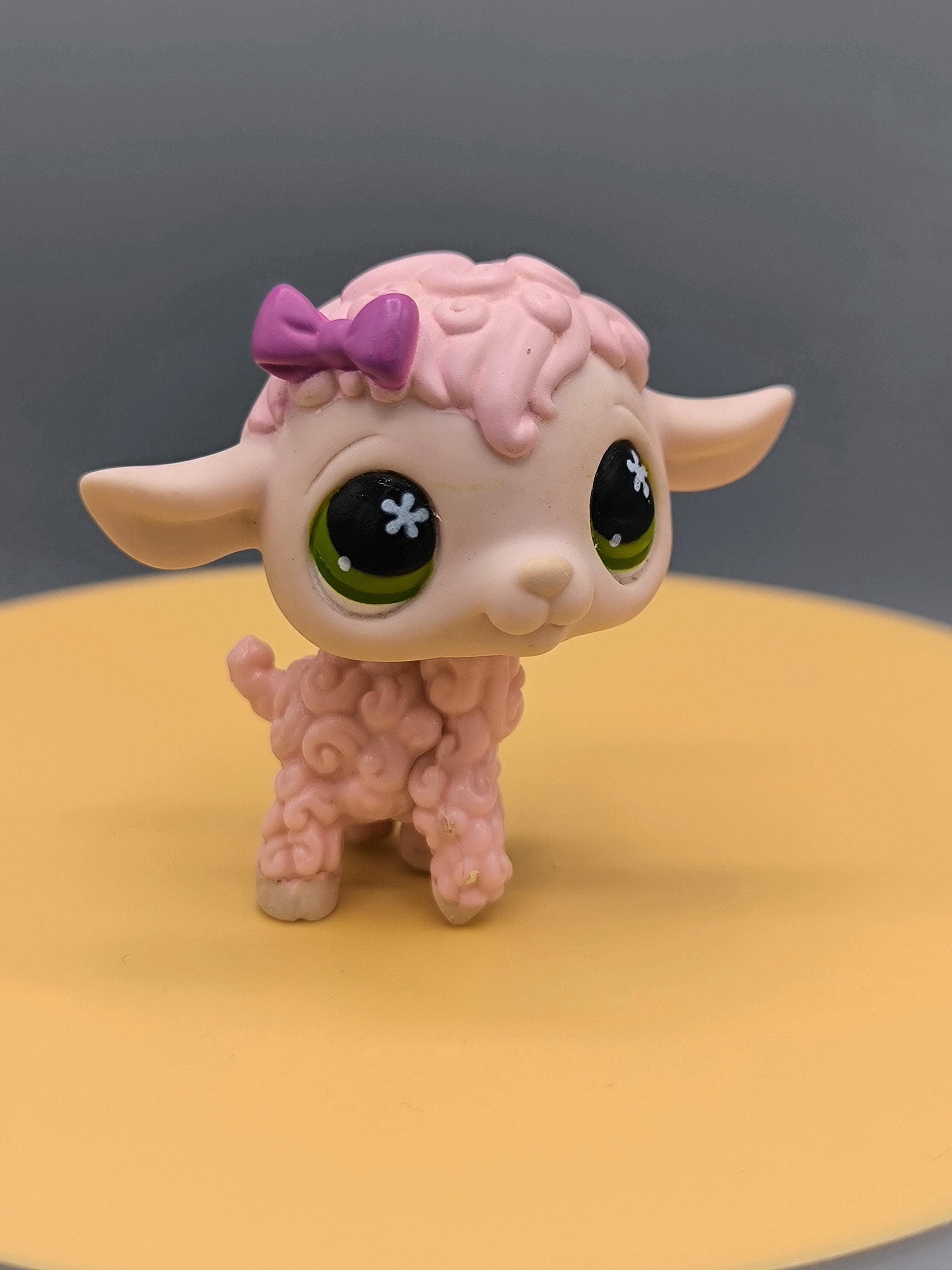 Littlest Pet Shop Lamb #585, Authentic Pet Figurine, Pink Lamb