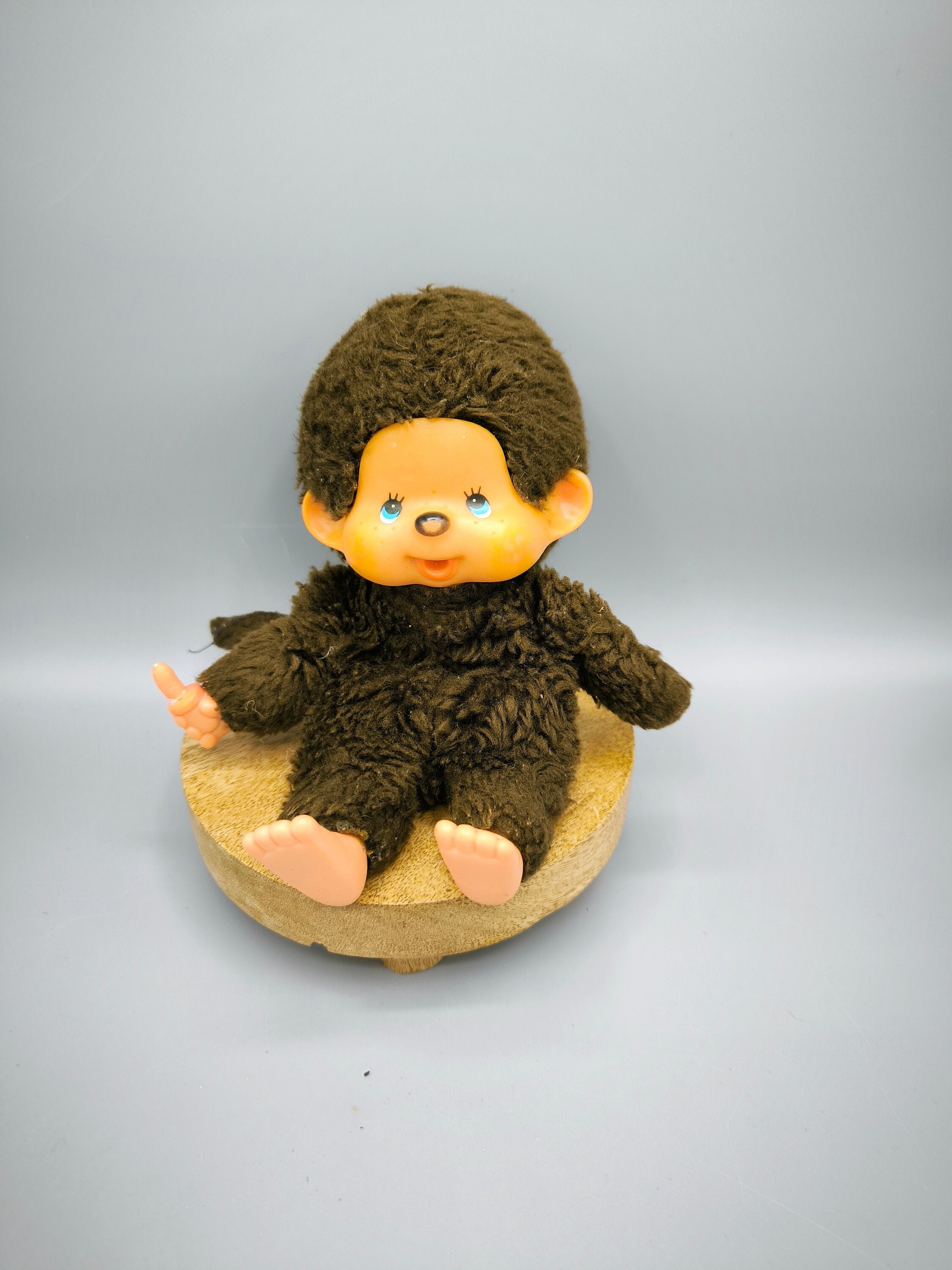 Vintage Kiki Monchhichi Sekiguchi by Ajena 70-80s, Blue Eyes