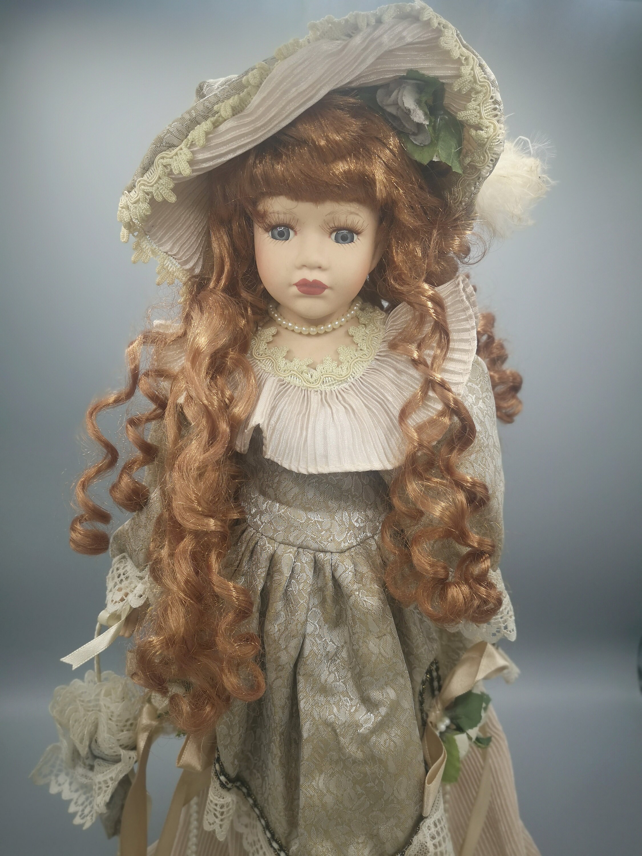 Vintage Porcelain Doll Stunningly Beautiful Doll in Victorian Etsy