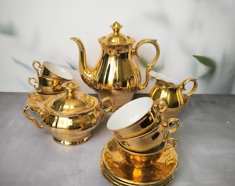 Vintage Porzellan Kaffee Service 1985, feines Porzellan, elegantes Kaffee Service, Luxus Geschenk