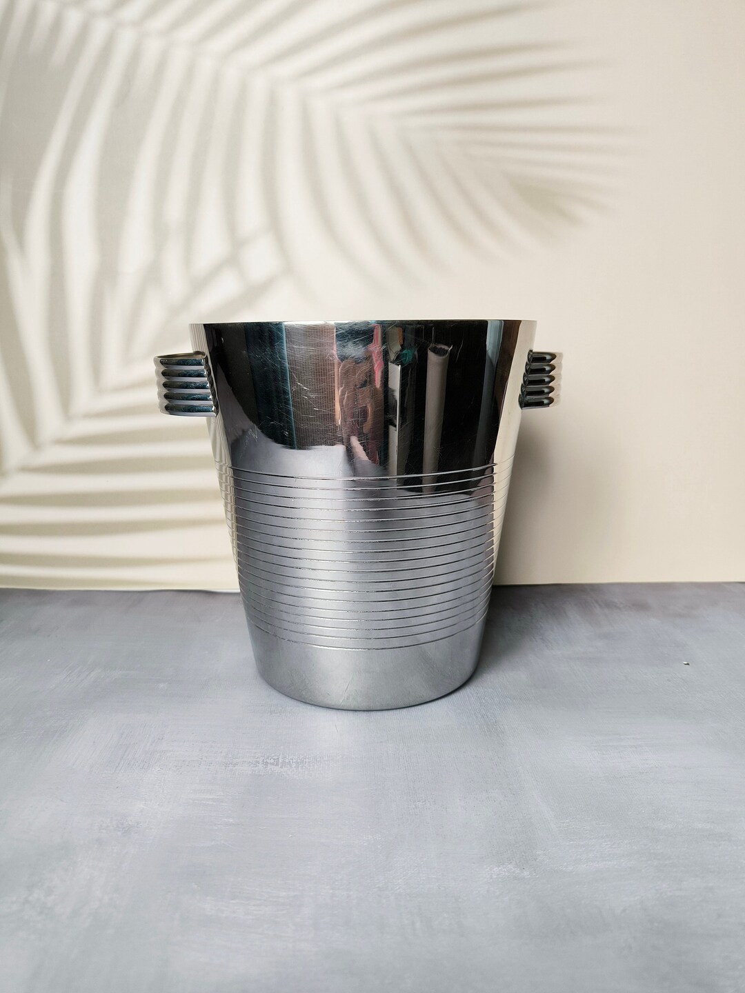 Seau à champagne en inox Letang Remy années 70