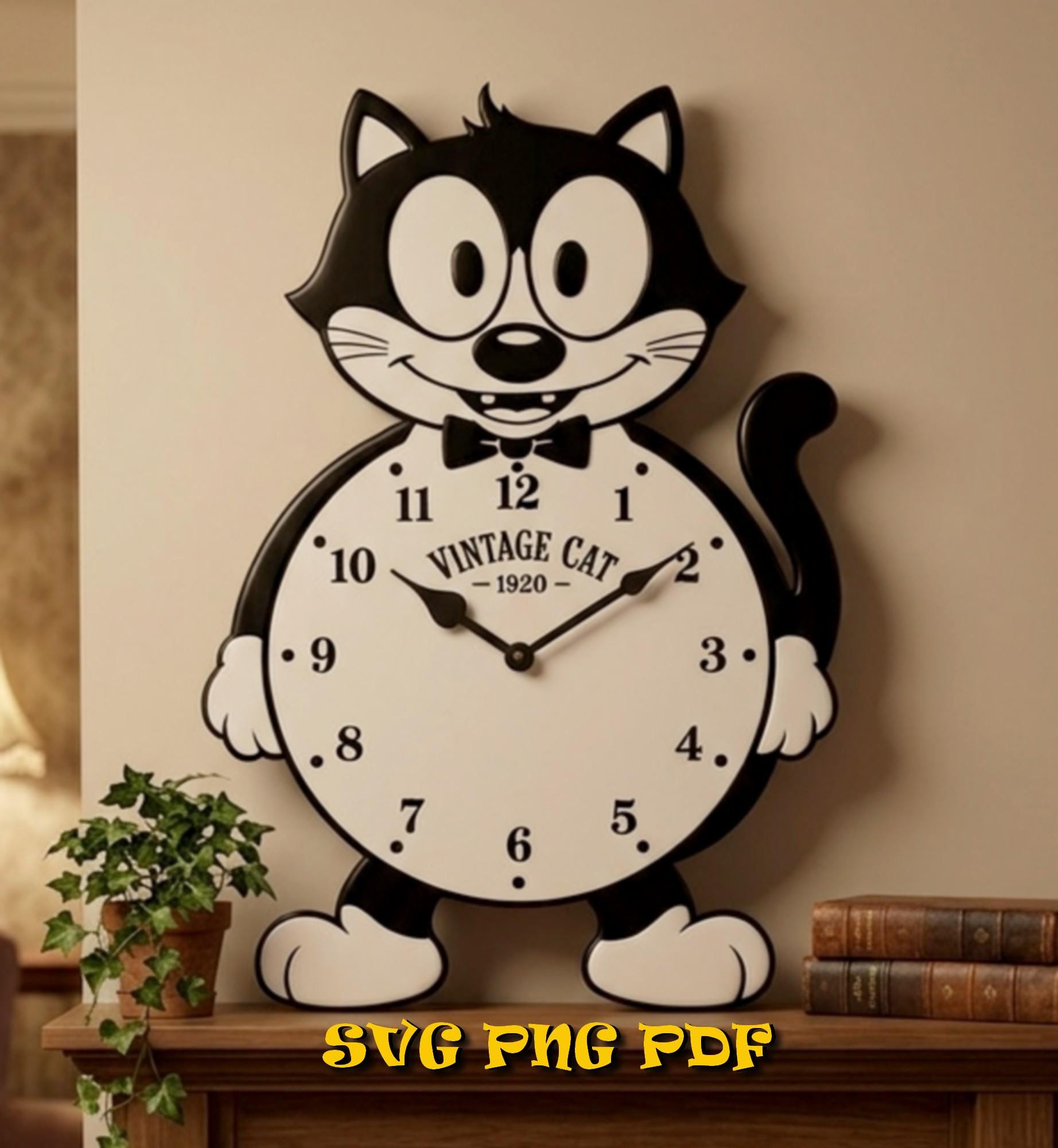 Vintage Cat Clocks - Etsy