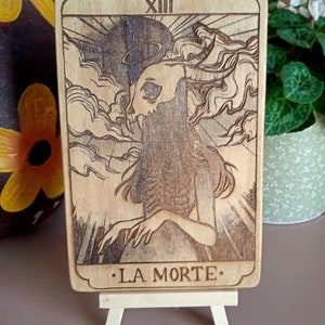 Carte du tarot, art divinatoire (the death) en bois contreplaqué de peuplier